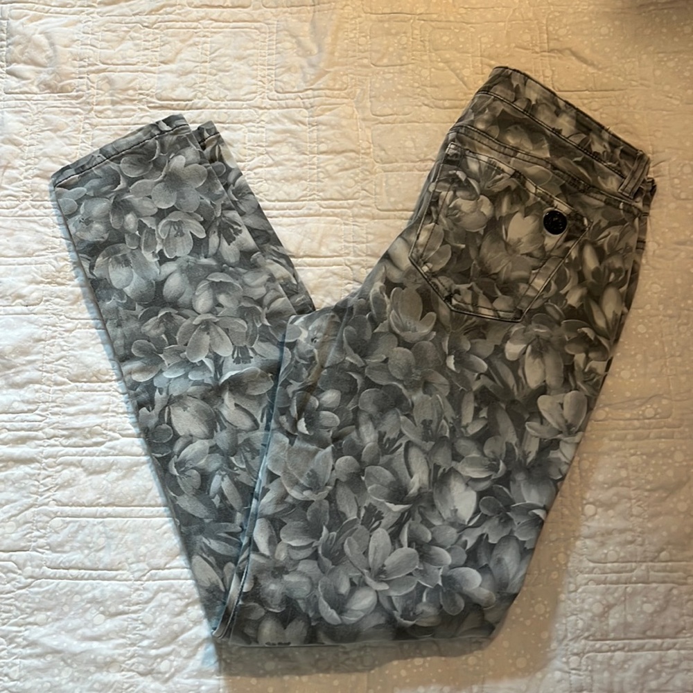 Michael Kors Gray Floral Jeans